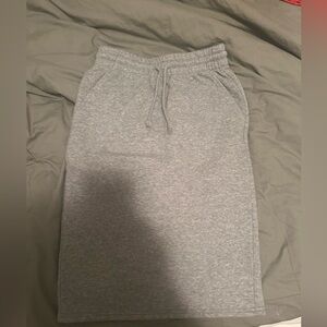 aritzia TNA grey long sweat skirt